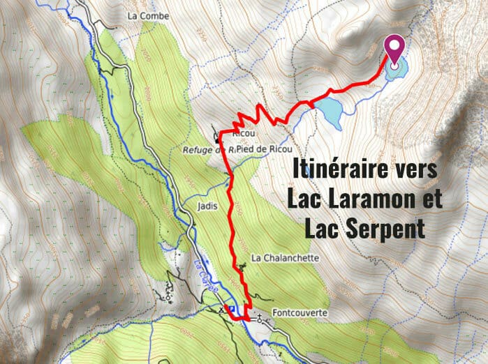 claree hiking map